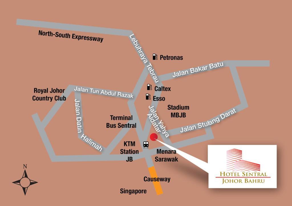 Hotel Sentral Johor Bahru @ Woodland Causeway Экстерьер фото